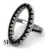 Oval Black Diamond Ring - Aubree No. 9